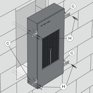 Akustisches Gehäuse 330 für den Lautsprecher JBL B-6IW  - V-LITE Hide-Audio™ V246182